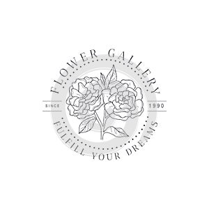 Vector flower logo template illustration.