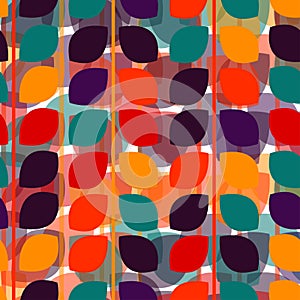 Vector flower pattern seamless on white background