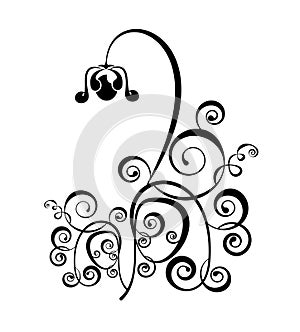 Vector flower pattern on white background