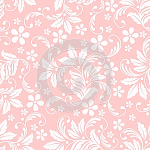 Vector flower seamless pattern element. Elegant texture for backgrounds. Classical luxury old fashioned floral ornament