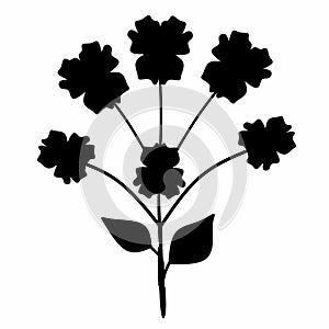 Vector flower silhouette