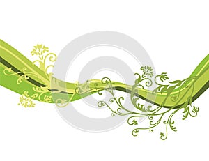 Vector flowers isolated