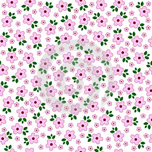 Vector flowers seamless patter. flowers background.