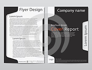 Vector flyer brochure design geometric template abstract. A4 size.