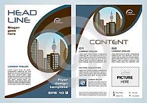 Vector flyer, corporate business, annual report, brochure design