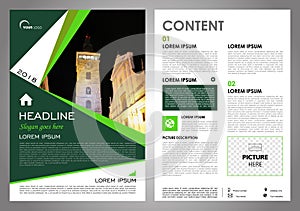 Vector flyer, corporate business, annual report, brochure design