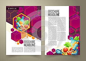 Vector flyer, cover design, business brochure