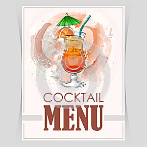 Vector flyer, cover menu