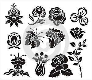 Vector foliage set