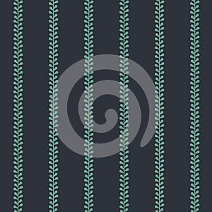 Vector Folklore Periwinkle Stripes on dark seamless pattern background