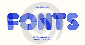 Vector font multiply modern typography style