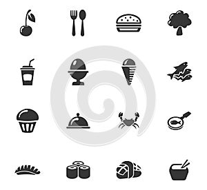 Vector food icons set