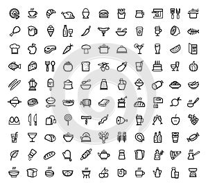 Vector food icons set