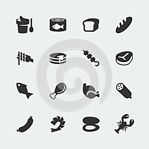 Vektor jídlo ikony sada 1 