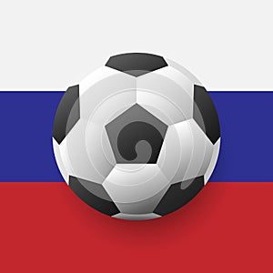 Vector football world cup background concept. Russian national symbols for banners, posters. Vector football world cup background