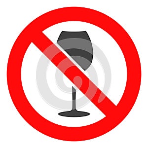 Vector Forbidden Wine Icon