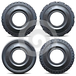 Vector Forklift Tractor Tire