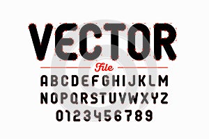 Vector format style font with Bezier curves