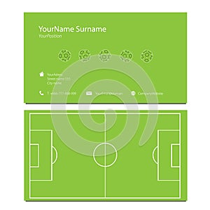 Vector fotball business card photo