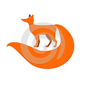 Vector of fox design on white background. Foxs logos or icons. Easy editable layered vector illustration. Wild Animals