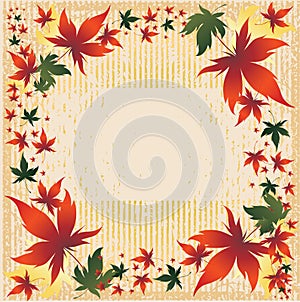 Vector frame with Autumn Leafs. Thanksgiving