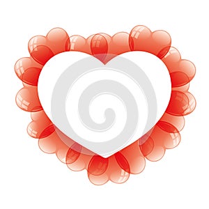 Vector frame. Balloons.