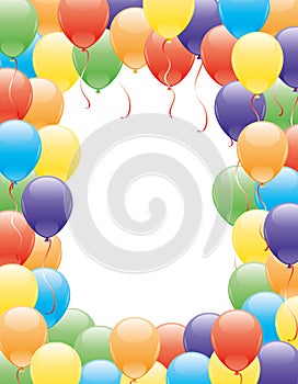 Vector frame. Balloons.