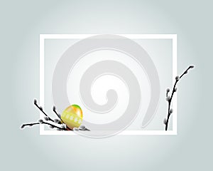 Vector frame with Easter motive