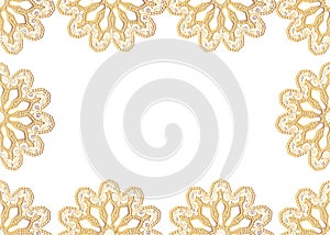 Vector frame pattern of golden mandalas