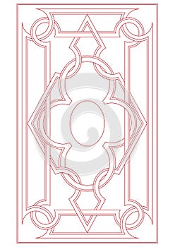 vector frame pattern of interlacing lines on a white background