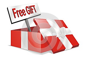 Vector free gift present box