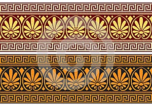 Vector frieze with Greek ornament (Meander)