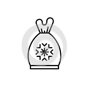 Vector frozen food bag icon outline illustration