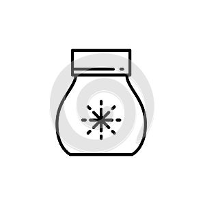 Vector frozen food bag icon outline illustration