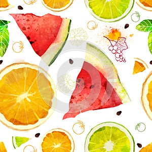 Vector Fruit seamless pattern