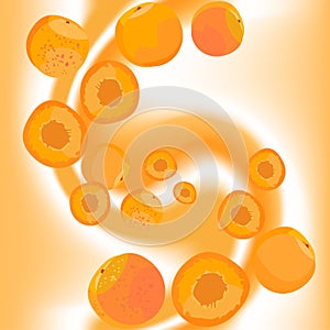 Vector fruit yoghurt