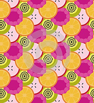 Vector fruits seamless pattern