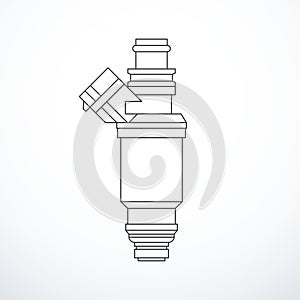 Vector fuel injector isolated