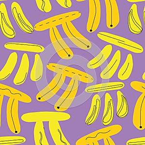 Vector Funky bananas seamless pattern design