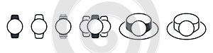 Vector gadgets set. Smart watch icons. Technology icons. High quality icons