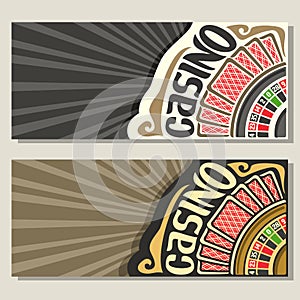 Vector gamble banners for Casino