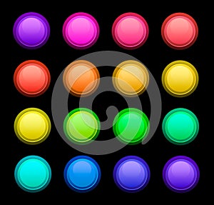 Vector game color buttons photo