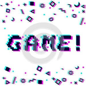 Vector game pixel glitch