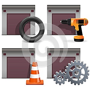 Vector Garage Icons set 2