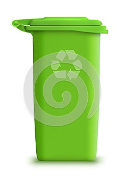 Vector garbage can recycle