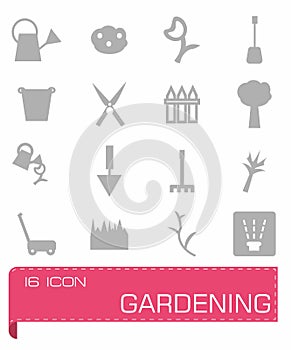 Vector Gardening icon set