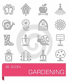 Vector Gardening icon set