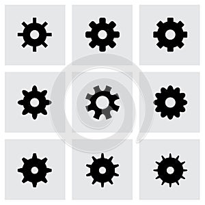 Vector gear icon set