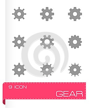 Vector gear icon set