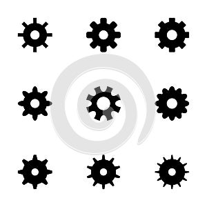 Vector gear icon set